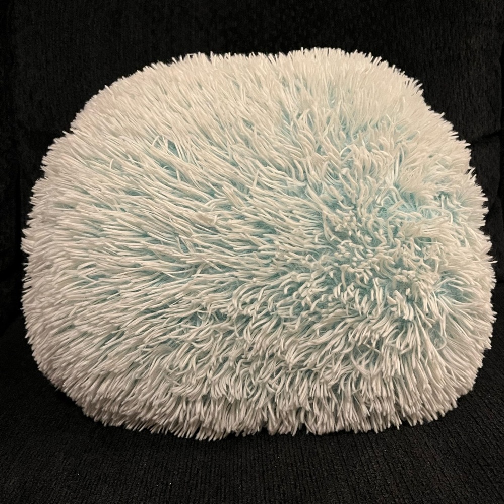 Faux fur poof pillow